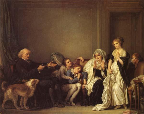 Jean-Baptiste Greuze A Visit to the Priest France oil painting art